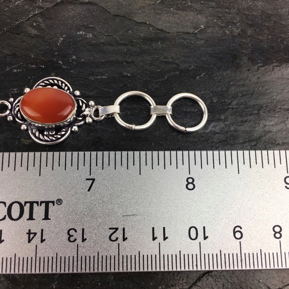 Agate Stone Toggle Bracelet 7.5 8 - Picture 6 of 10